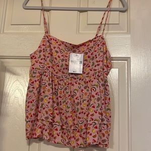 Fruit blouse tank size L